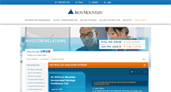 Desktop Screenshot of investors.ironmountain.com